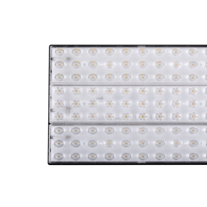 LED panel light with black frame.