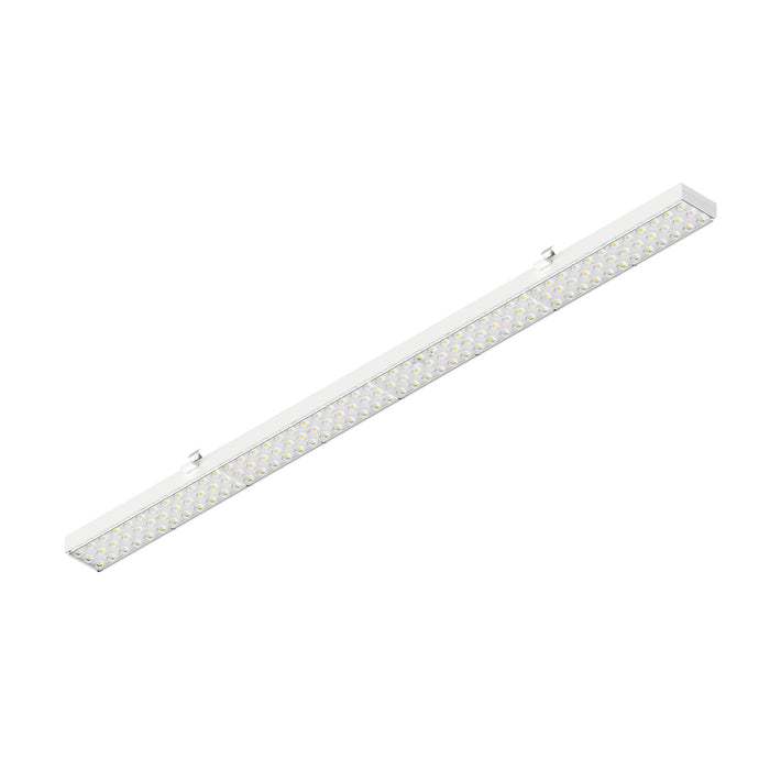 White surface-mounted LED linear light fixture.