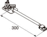 Technical drawing of a 300mm long connector cable.