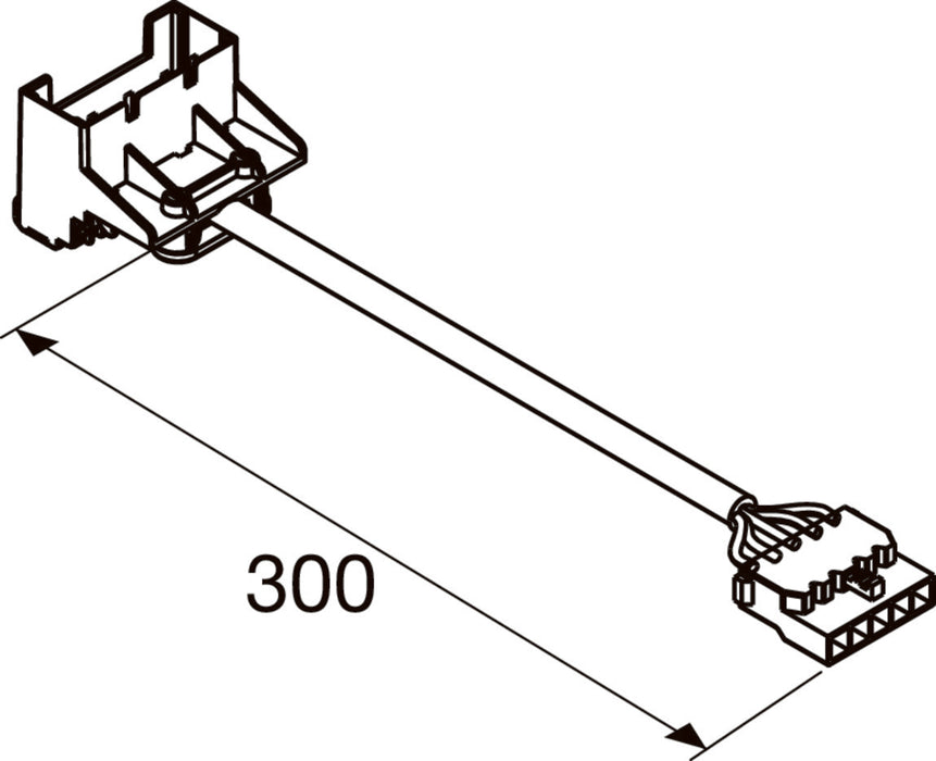 Wiring harness with connectors, 300mm length.