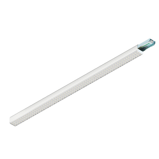 White surface-mounted LED linear light fixture.