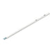 White metal track lighting rail with mounting hardware.