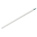 White linear LED light fixture, surface mounted.