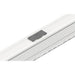 White surface-mounted LED profile with gray plastic cover.