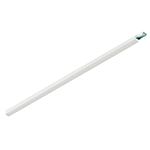 White LED strip light fixture, surface mounted.