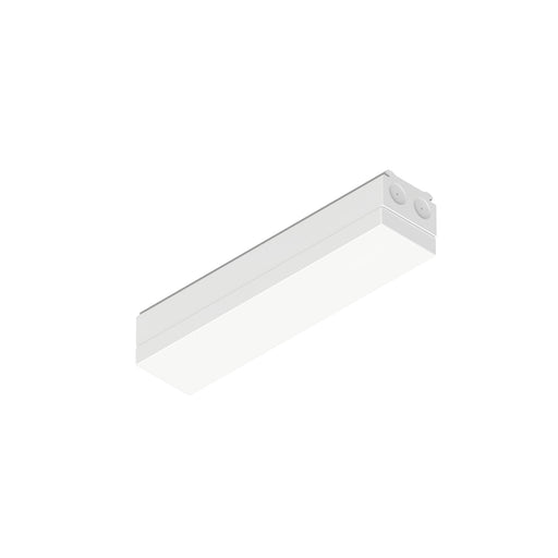 White surface-mounted LED linear light fixture.