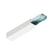 White aluminum linear LED light fixture, surface mounted.