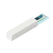 White surface-mounted cable raceway with metal base and electrical wiring.