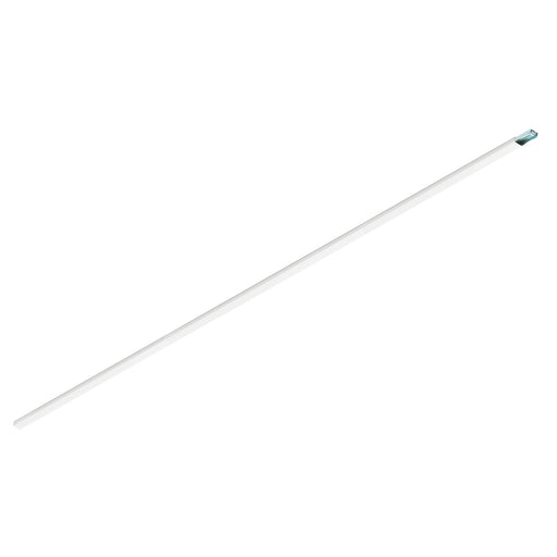 White linear LED light fixture with a blue end cap.