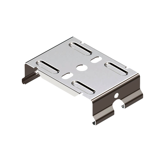 Polished stainless steel mounting bracket.
