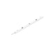 White plastic LED strip light with surface mount.