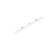 White linear LED light fixture, surface mounted.