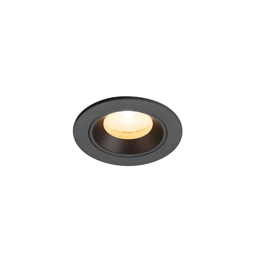 Recessed ceiling light fixture, black finish.