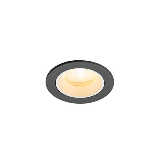 Recessed ceiling light fixture, black finish.