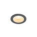 Recessed ceiling light fixture, black finish.