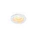 White recessed ceiling light fixture.