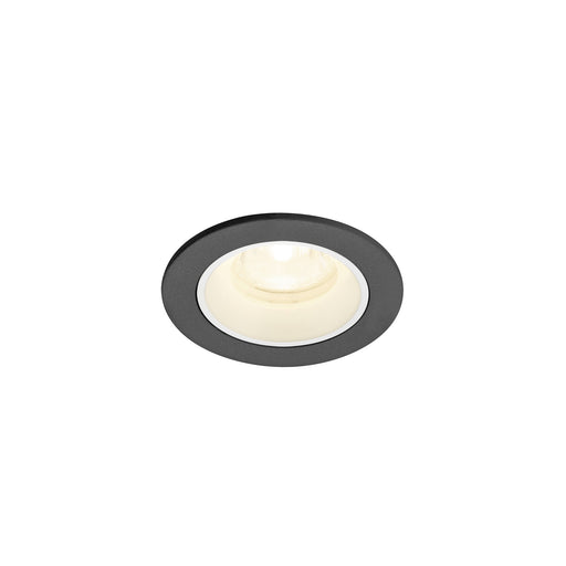 Recessed ceiling light fixture, gray finish.