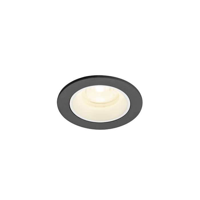 Recessed ceiling light fixture, gray finish.