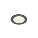 Recessed ceiling light fixture, gray finish.