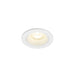 White recessed ceiling light fixture.