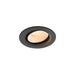 Recessed ceiling light fixture, textured black finish.