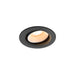 Recessed ceiling light fixture, black finish.