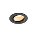 Recessed ceiling light fixture, black finish.