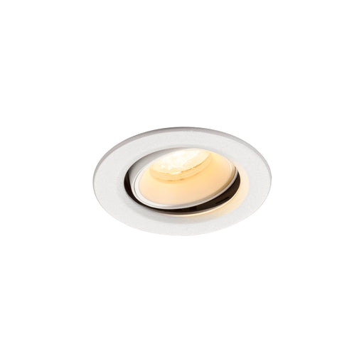 Recessed ceiling light fixture, white finish.