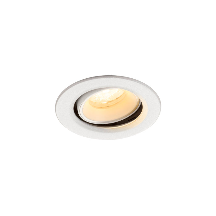 Recessed ceiling light fixture, white finish.