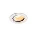 Recessed ceiling light fixture, white finish.