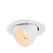 White recessed adjustable spotlight, matte finish.