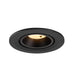 Recessed ceiling light fixture, black finish.