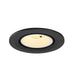 Black recessed ceiling light fixture.