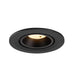Recessed ceiling light fixture, black finish.