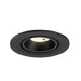 Recessed ceiling light fixture, black finish.