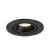 Recessed ceiling light fixture, black finish.