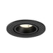 Recessed ceiling light fixture, black finish.