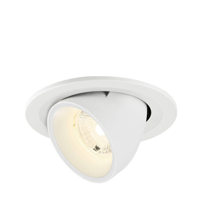 Recessed adjustable spotlight, white finish.