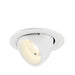 Recessed adjustable spotlight, white finish.