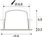 Technical drawing with dimensions.