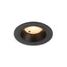 Recessed ceiling light fixture, black finish.
