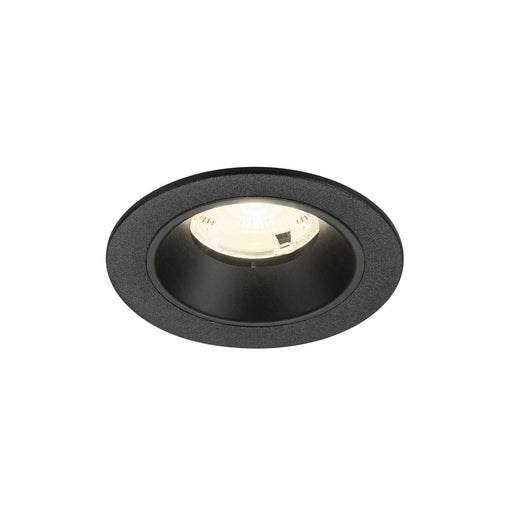 Recessed ceiling light fixture, black finish.