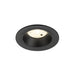 Recessed ceiling light fixture, black finish.