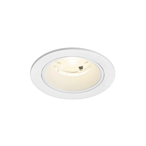 Recessed ceiling light fixture, white finish.