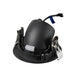 Black recessed lighting fixture with matte finish and spring mounting clips.