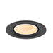 Recessed ceiling light fixture, black finish.