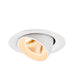 White recessed ceiling light fixture, adjustable angle.