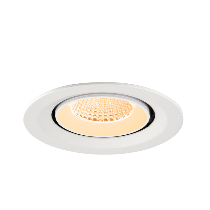 Recessed ceiling light fixture, white finish.