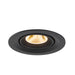 Black recessed ceiling light fixture with a matte finish.
