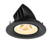 Black recessed ceiling light fixture with a matte finish.
